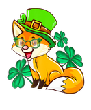Discover Cute Fox With Shamrock Hat And Green Glasses Stpat
