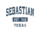 Discover Sebastian Texas TX Vintage Sports Established Navy