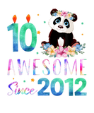 Discover Awesome Since 2012 10Th Bday 10 Years Old Panda Un