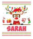 Discover Cute Reindeer Sarah Merry Christmas Light Santa Ha