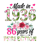 Discover Made In 1936 Floral 86 Year Old 86Th Birthday Gift