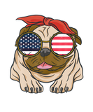 Discover Funny Pug 4Th Of July Pug Dog Face American Flag S