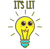Discover It's Lit cute funny party geeky lightbulb