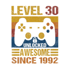 Discover Level 30 Unlocked Since 1992 Retro 30 Yrs Old Game