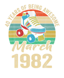 Discover March 1982 40 Years Old 40 Birthday Apparel