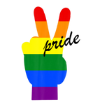 Discover Pride Peace Sign Fingers Rainbow Pride Flag - LGBT