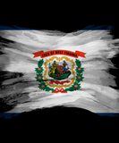 Discover West Virginia state flag brush stroke