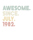 Discover Vintage 40Th Birthday Awesome Since July 1982 40 Y