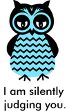 Discover Funny  Grumpy Cute Owl Custom Text