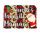 Discover Red Plaid Santa's Favorite Mamaw Family Matching C