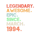 Discover Legendary Awesome Epic Since March 1994 Retro Birt