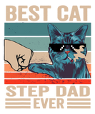 Discover Vintage Best Cat step dad Ever bump fist father's