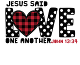 Discover Christian  Love One Another John 13:34 Jesus Plus Size