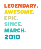 Discover Legendary Awesome Epic Since March 2010, 12Th Birt