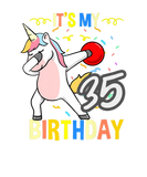 Discover Its My 35Th Birthday Dabbing Unicorn Bowling