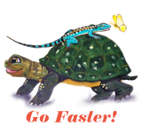 Discover "Go Faster" Turtle Lizard Butterfly Animal Friends