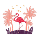 Discover Exotic Pink Flamingo Animal Bird Palm Trees Tropic