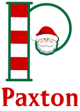 Discover Kids Striped Santa Hooded Sweat monogram P