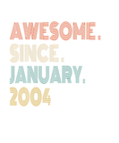 Discover Awesome Since January 2004 18Th Birthday Funny