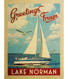 Discover Lake Norman Sailboat Vintage Travel North Carolina