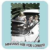 Discover Minivans Are For Losers Funny Retro Art Motto