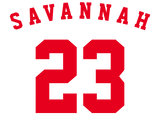 Discover Athletic sports red white custom name number cute