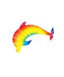 Discover Womens Tie Dye Dolphin Rainbow Print Beluga Hippie