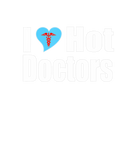 Discover I Love Hot Doctors - Heart (Blue) With Red Doctor