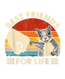 Discover Retro Vintage Squirrel Best Friend For Life Fist B