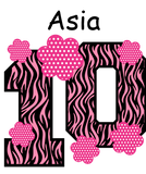 Discover 10th Birthday Pink Zebra Custom Name V025A3