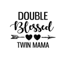 Discover Womens Double Blessed Twin Mama Twin Mom Mother Fu