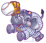 Discover Baseball Elephant Men's T s
