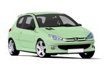 Discover Light Green Peugeot 206 GTi