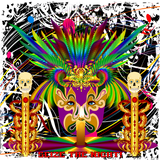 Discover Mardi Gras Witch Doctor-Skull V-3-T