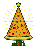 Discover pizza ugly christmas tree