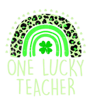 Discover One Lucky Teacher Rainbow Leopard St Patrick's Day