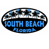 Discover South Beach Florida blue black palms