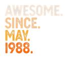 Discover Awesome Since May 1988 34Th Birthday Gift 34 Year