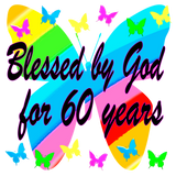 Discover BUTTERFLY BLESSED BY GOD 60TH BIRTHDAY DESIGN