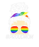 Discover Proud Mom Messy Bun Rainbow LGBT Gay Pride LGBTQ