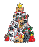 Discover French Bull Dog Christmas Tree Dog Santa Xmas Dogm