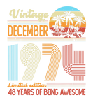 Discover Vintage December 1974 48 Years Old 48Th B-Day Deco