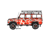 Discover with tough print of Defender in orange
