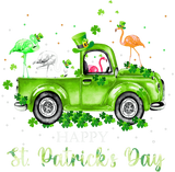 Discover Flamingo Truck Shamrock Green St. Patrick Day