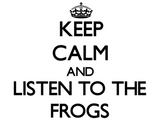 Discover Keep calm and Listen to the Frogs