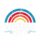 Discover 50 Year Old Vintage 1972 Retro Rainbow 50Th Birthd