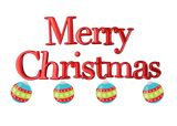 Discover Merry Christmas 3D Text Round Ornaments