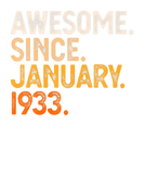 Discover Awesome Since January 1933 89Th Birthday Gift 89 Y