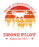 Discover Drones-Pilot Born 1971 Birthday Vintage Quadrocopt
