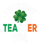 Discover Luckiest Teacher Ever Shamrock St Patrick's Day Fu